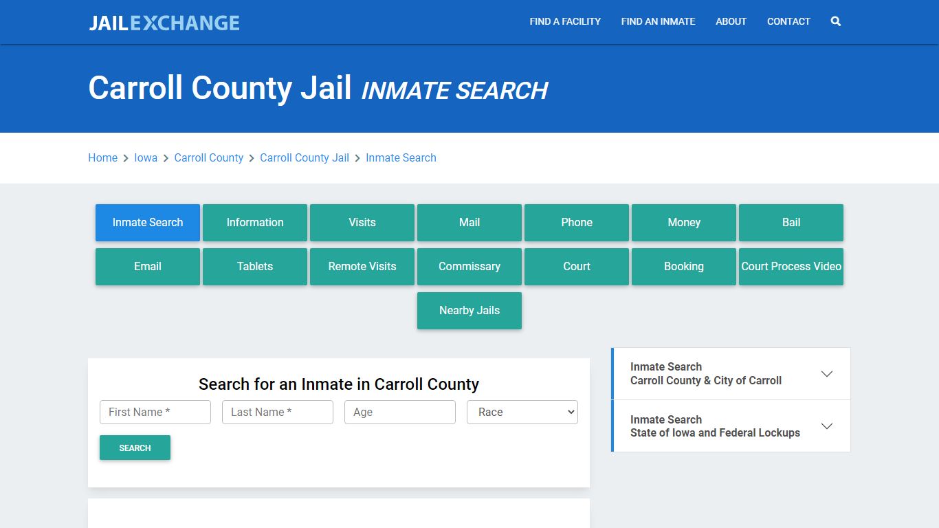 Carroll County Jail, IA Inmate Search: Roster & Mugshots